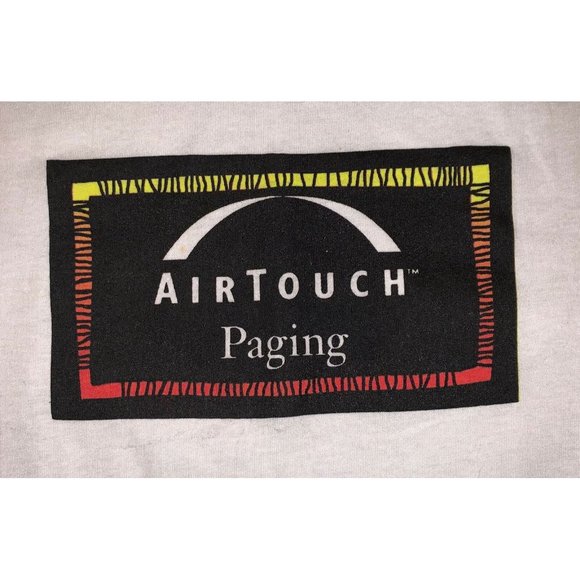 VINTAGE 90s AIRTOUCH PAGING PROMO T-SHIRT~ EXTRA LARGE tech nerd SINGLE STITCH - Picture 2 of 5
